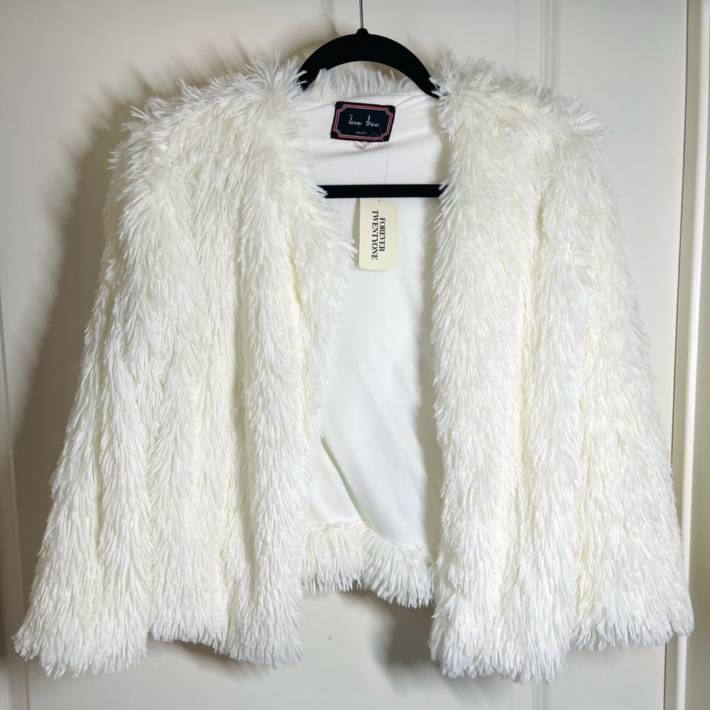Brand New Women’s cream shaggy jacket